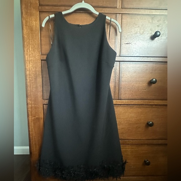 Julia Jordan Black Mini Dress with Floral Hem - Picture 1 of 4